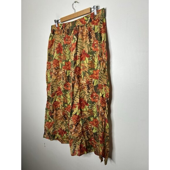 Anna and Frank Women's Lightweight Shear 100% Silk Skirt Floral Vtg Size XL NWT - Picture 6 of 9